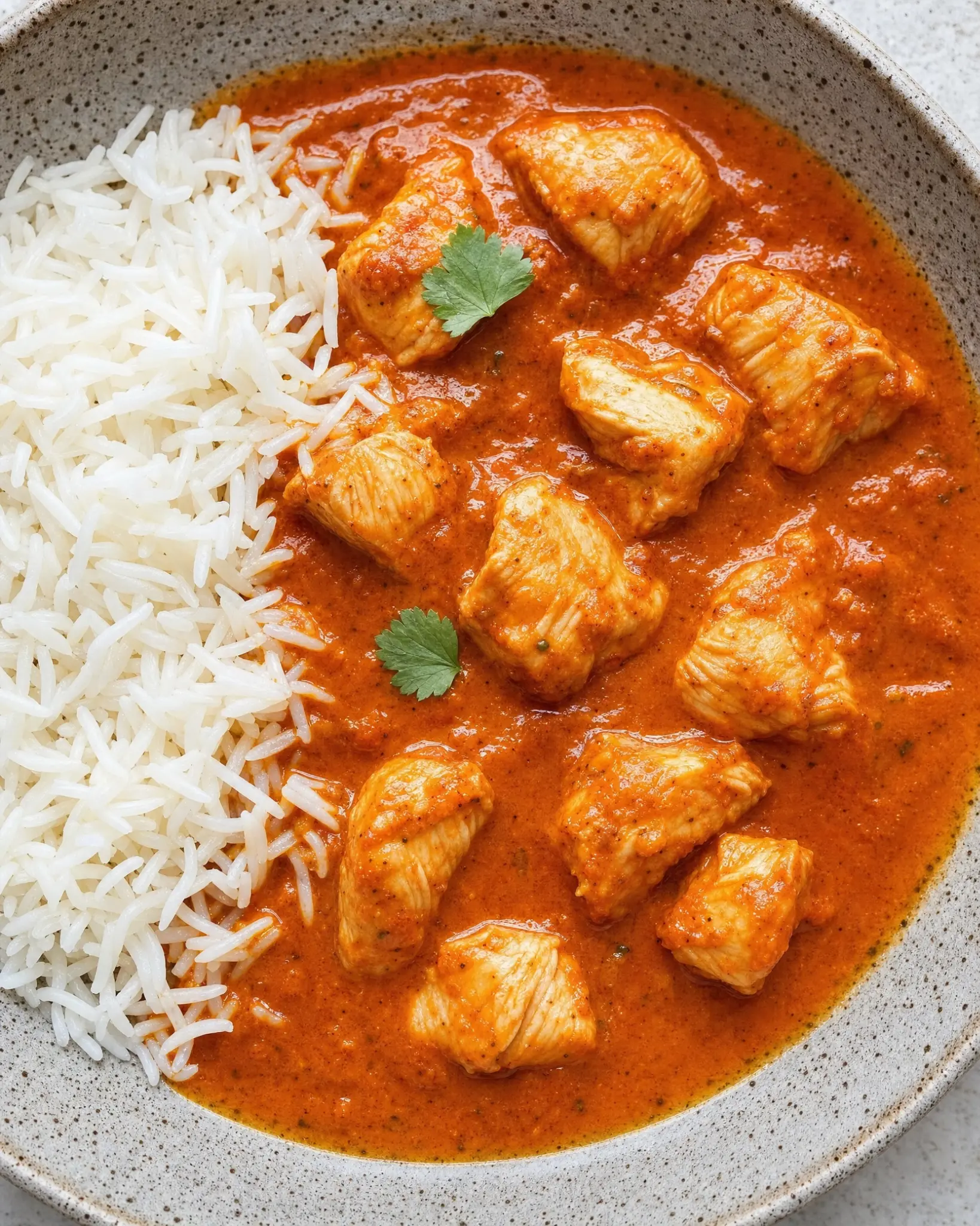 Butter Chicken plated dinner